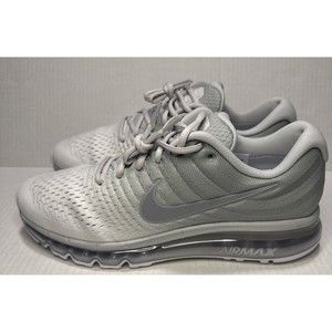 Nike Air Max 2017 Men's White Pure Platinum Wolf Grey shoes (849559-009) Sz 11